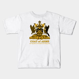 Trinidad and Tobago Coat of Arms Gold Kids T-Shirt